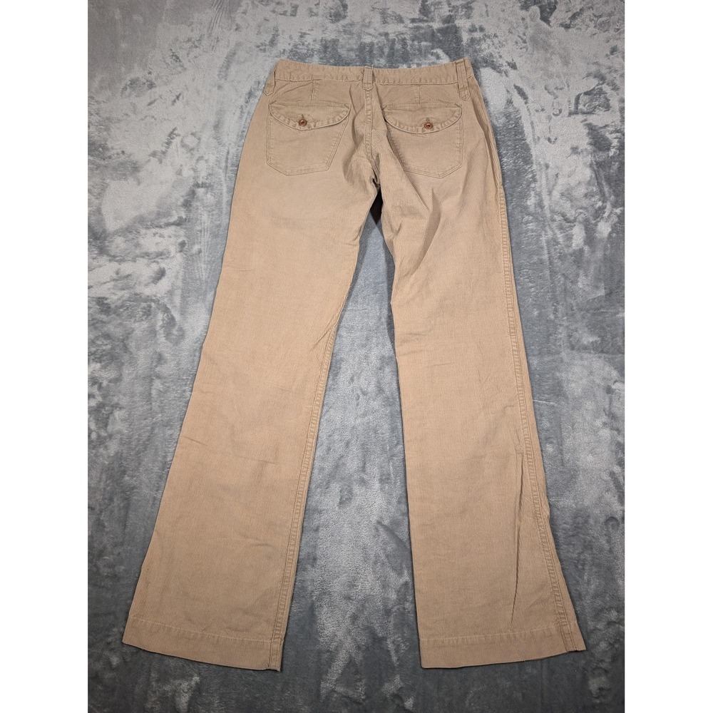 Earnest Sewn Pants Womens 29 Tan Corduroy Flare Bootcut Low Rise Zip Fly Casual - Picture 7 of 8
